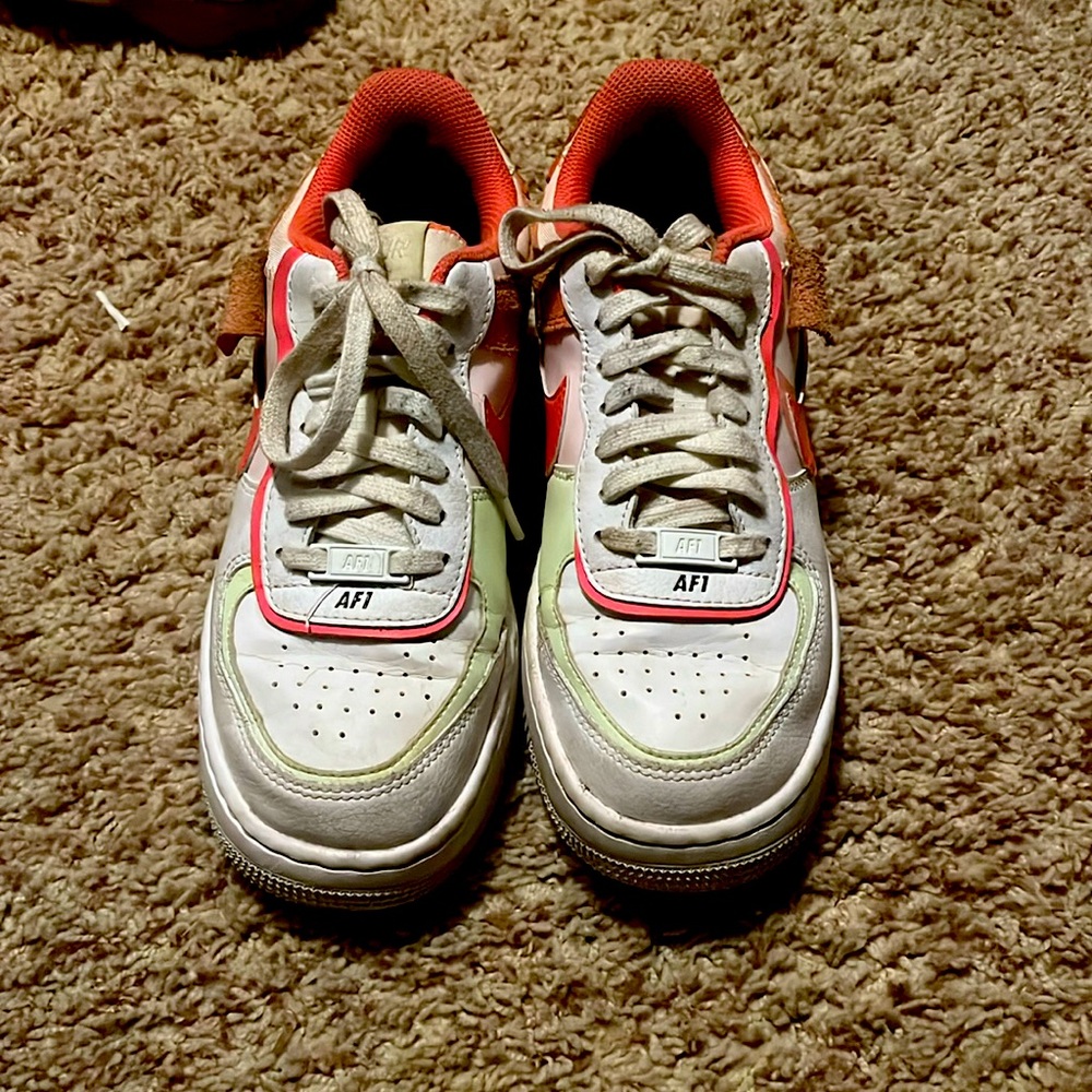 multi colored air force ones